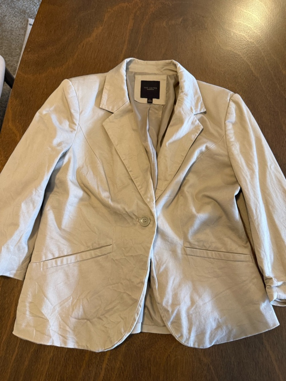 The Limited Women's Light Gray Single-Button Blazer